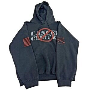 Grunt Style American Flag Hoodie Black Size Medium America Veteran USA